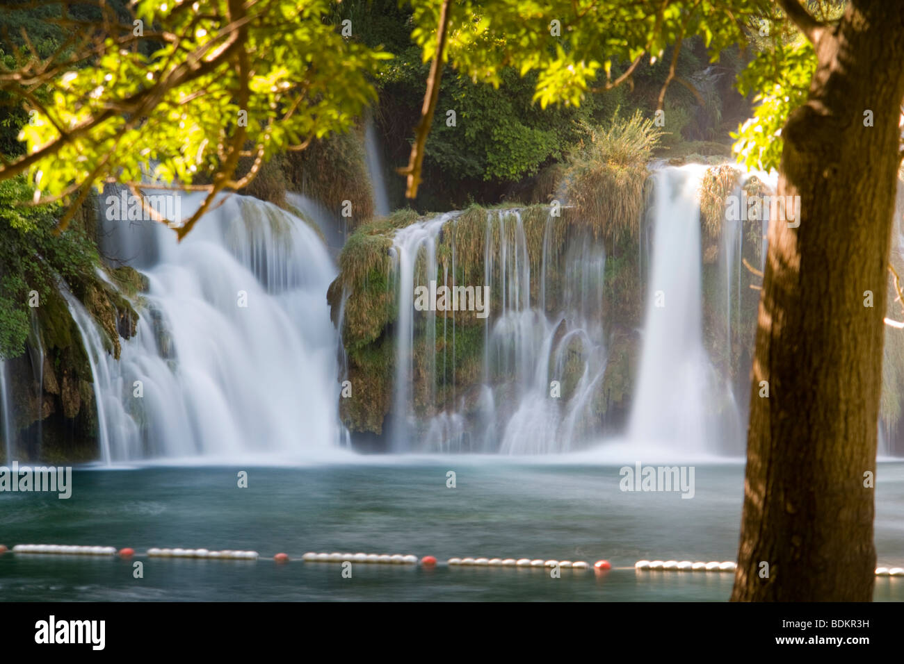 Krka waterfalls, Croatia, long exposure tripod shot longexposure scenic Stock Photo