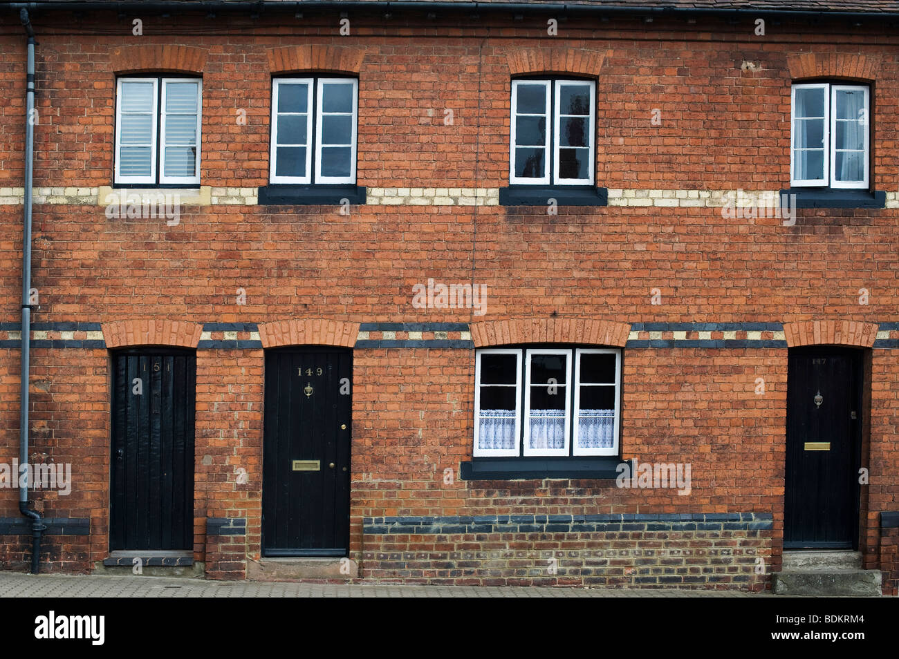 Victorian Terraced houses in Ledbury, Herefordshire England Stock Photo