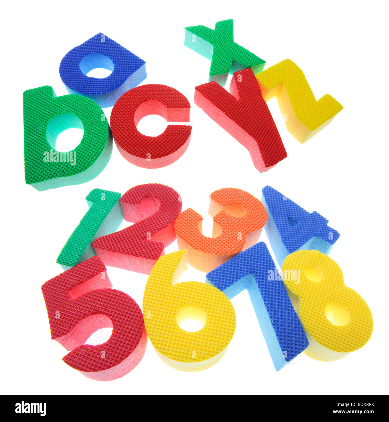 Foam Numbers and Alphabets Stock Photo Alamy