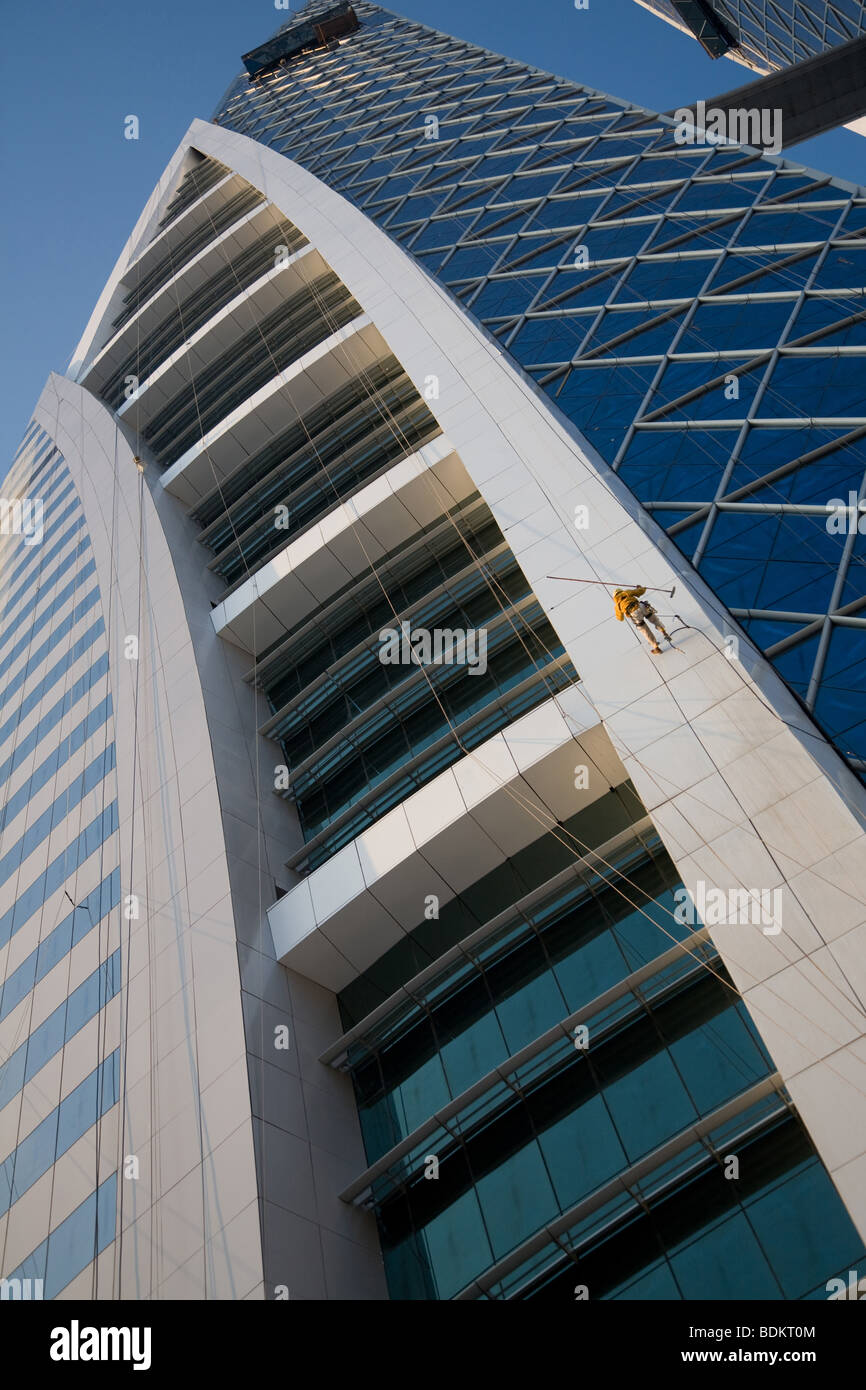 Bahrain World Trade Center Center Cleaning Rig Stock Photo - Alamy