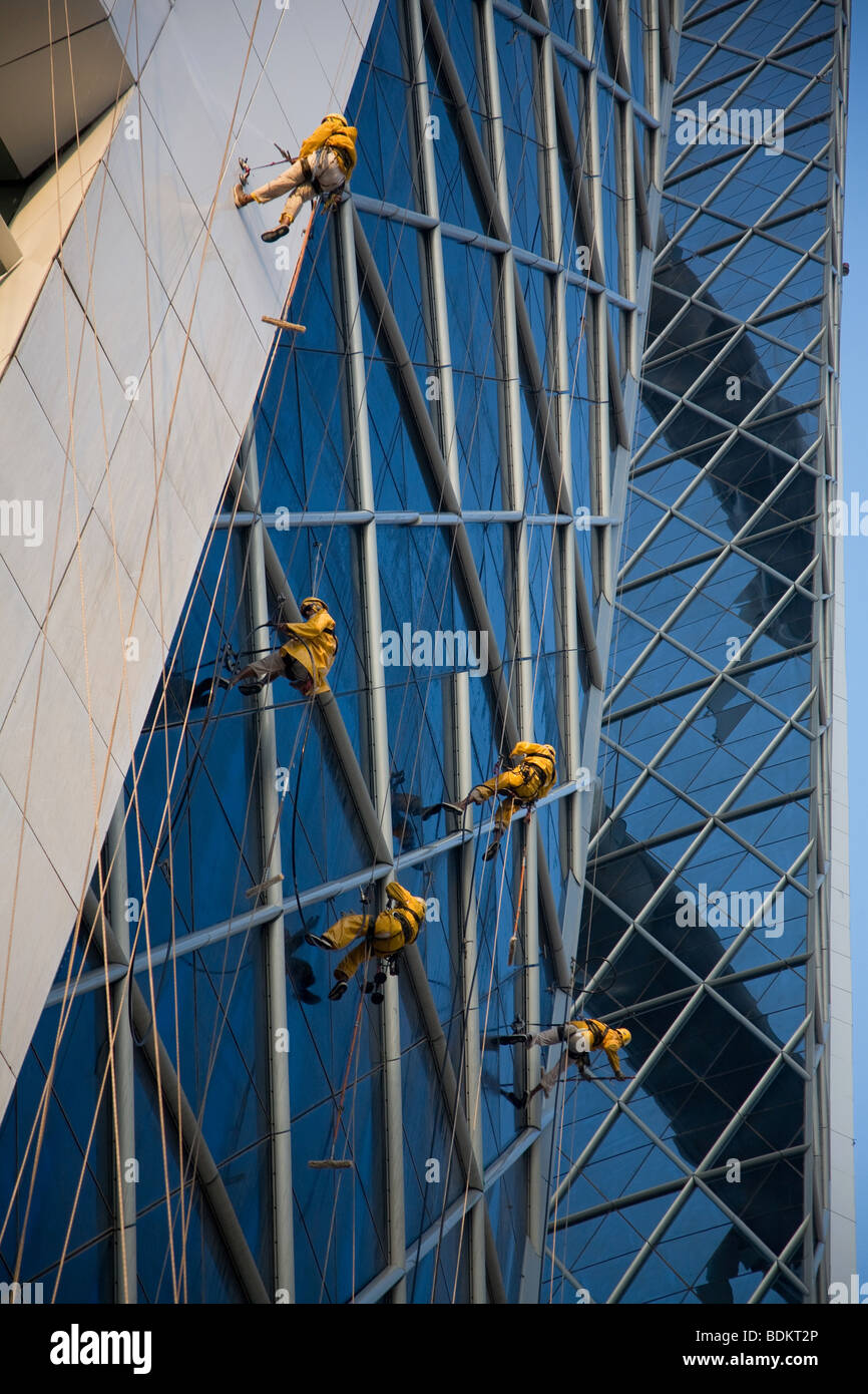 Bahrain World Trade Center Center Cleaning Rig Stock Photo - Alamy