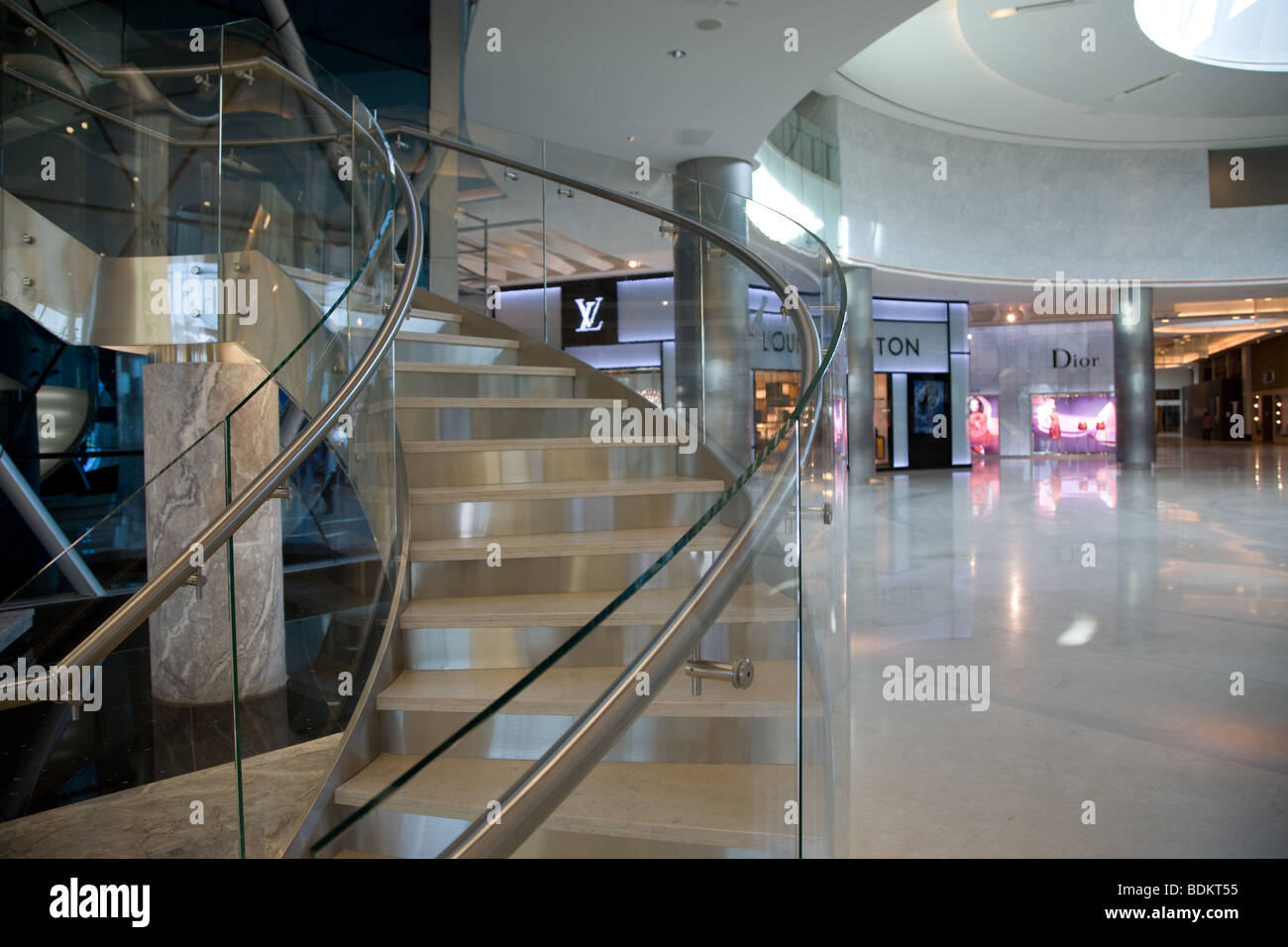 Bahrain World Trade Center Manama Wind Turbines Stock Photo