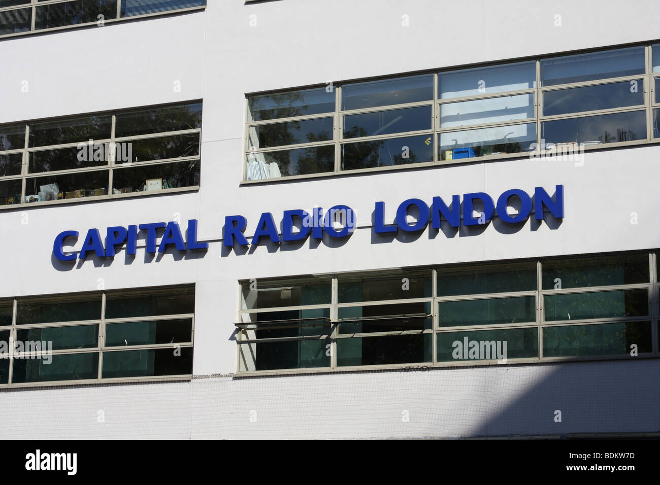 Capital Radio studio, Leicester Square, London, England, U.K Stock