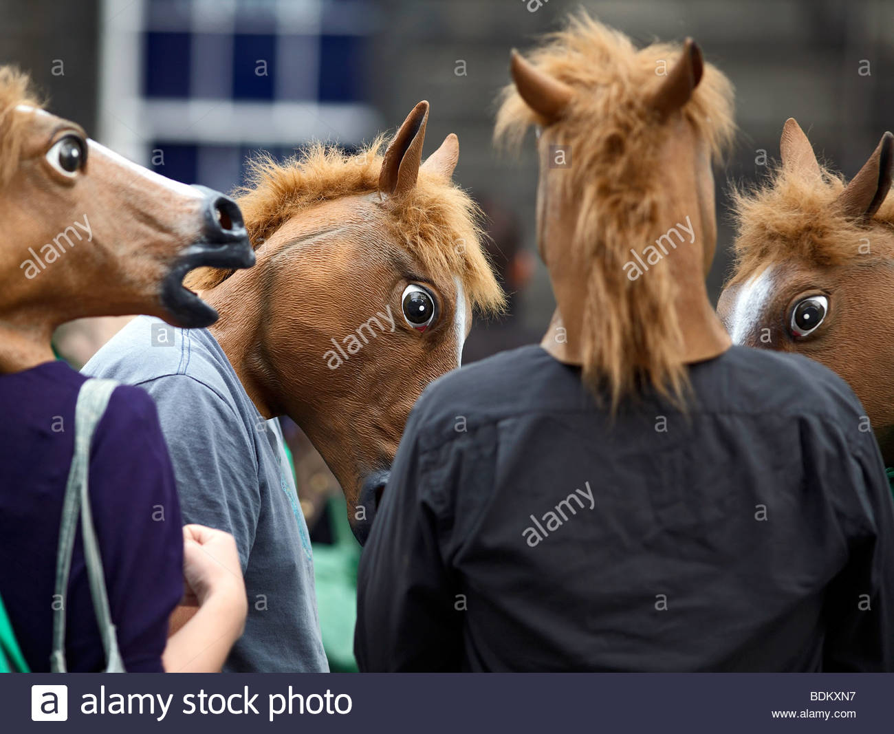 Street performers, Edinburgh festival Scotland Stock Photo