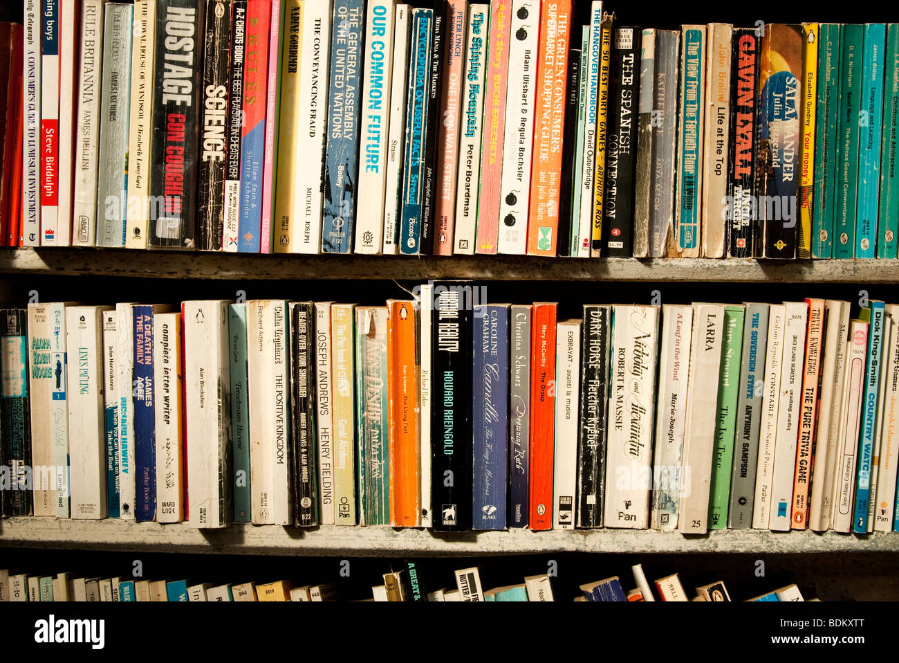 old books on shelf Stock Photo Alamy