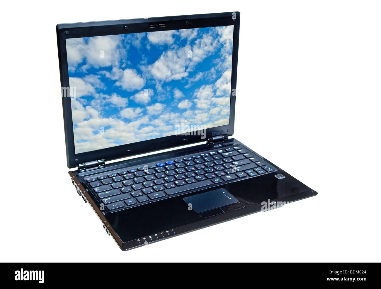 a modern expensive notebook isolated on white, with clipping path Stock