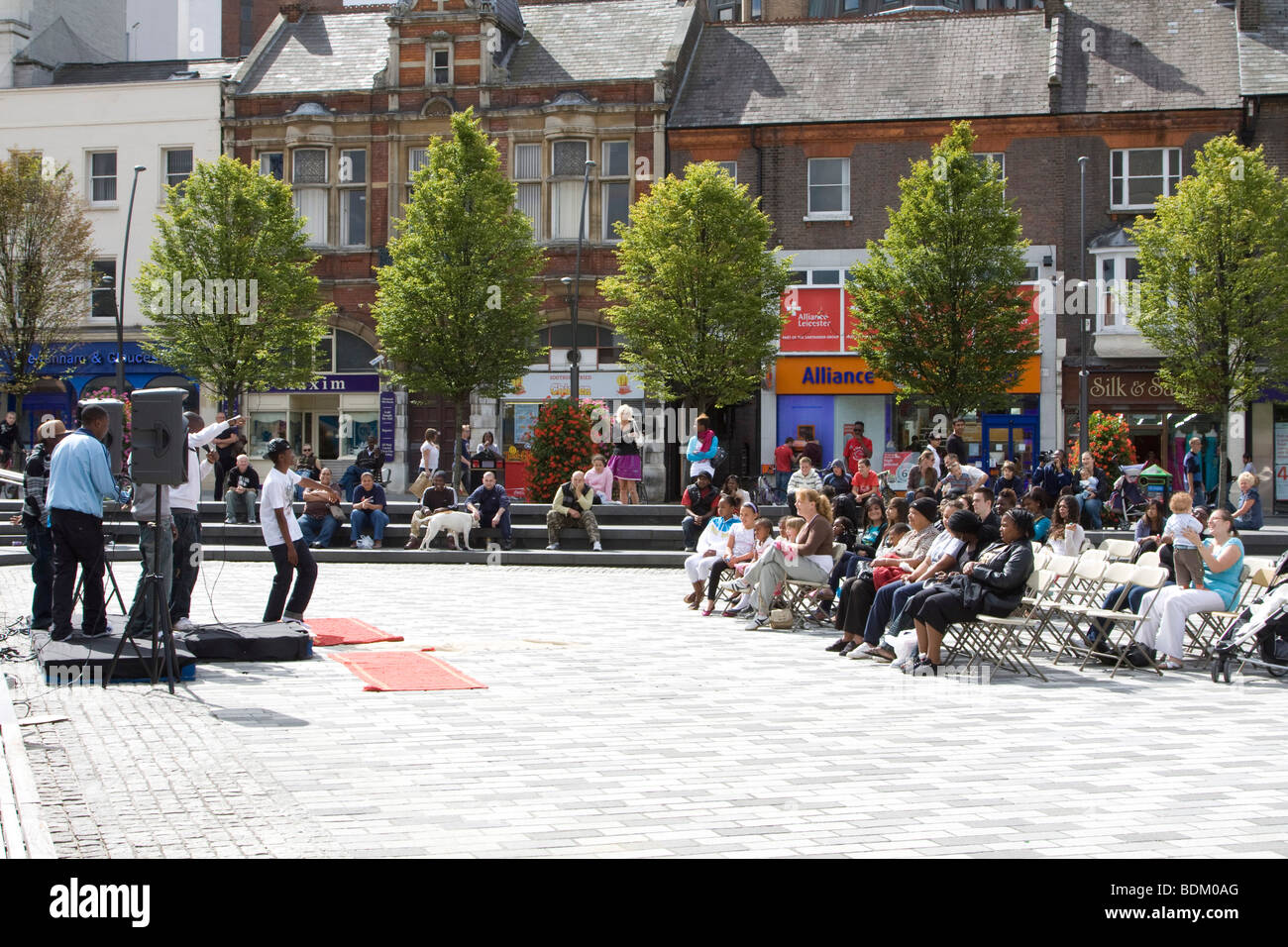 Entertainment In Town Square Luton Town Centre High Street Bedfordshire ...