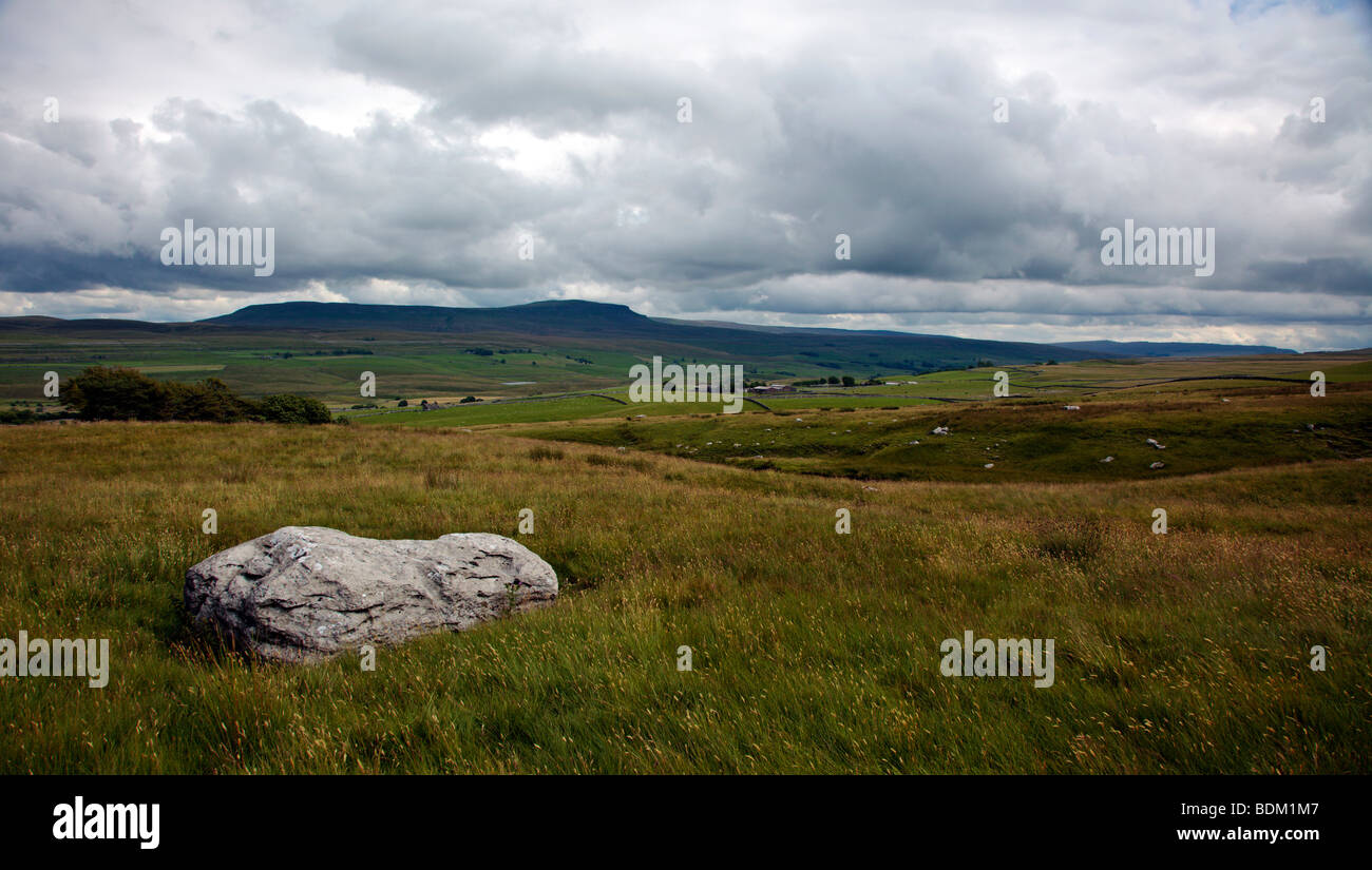 Pen-y-Ghent from near Alum Pot on Ingleborough in the Yorkshire Dales ...