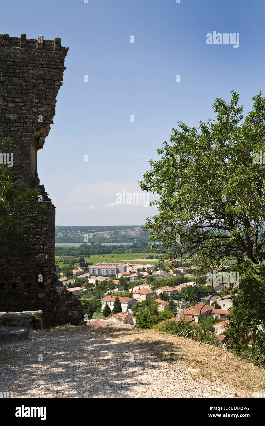 View from the castle at Chateau Neuf du Pape, France Stock Photo Alamy