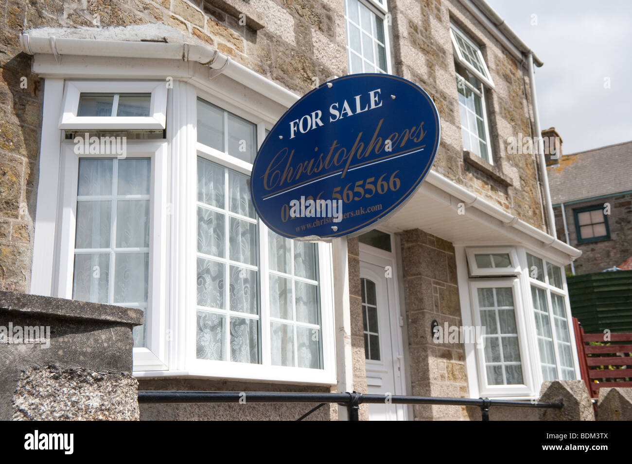 Houses for sale in Helston, Cornwall Stock Photo Alamy