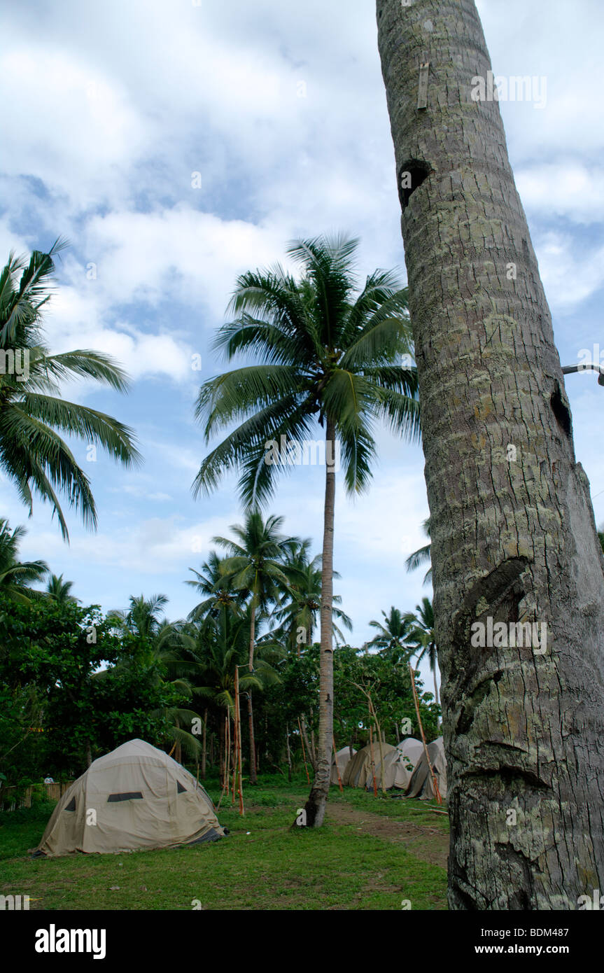 Campsite at Donsol, Sorsogon, Bicol, Southeast Luzon, Philippines Stock Photo