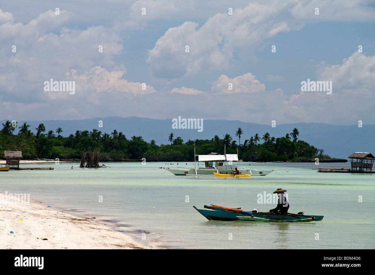 Duljo Beach and bay, Panglao Island, Bohol, The Visayas, Philippines ...