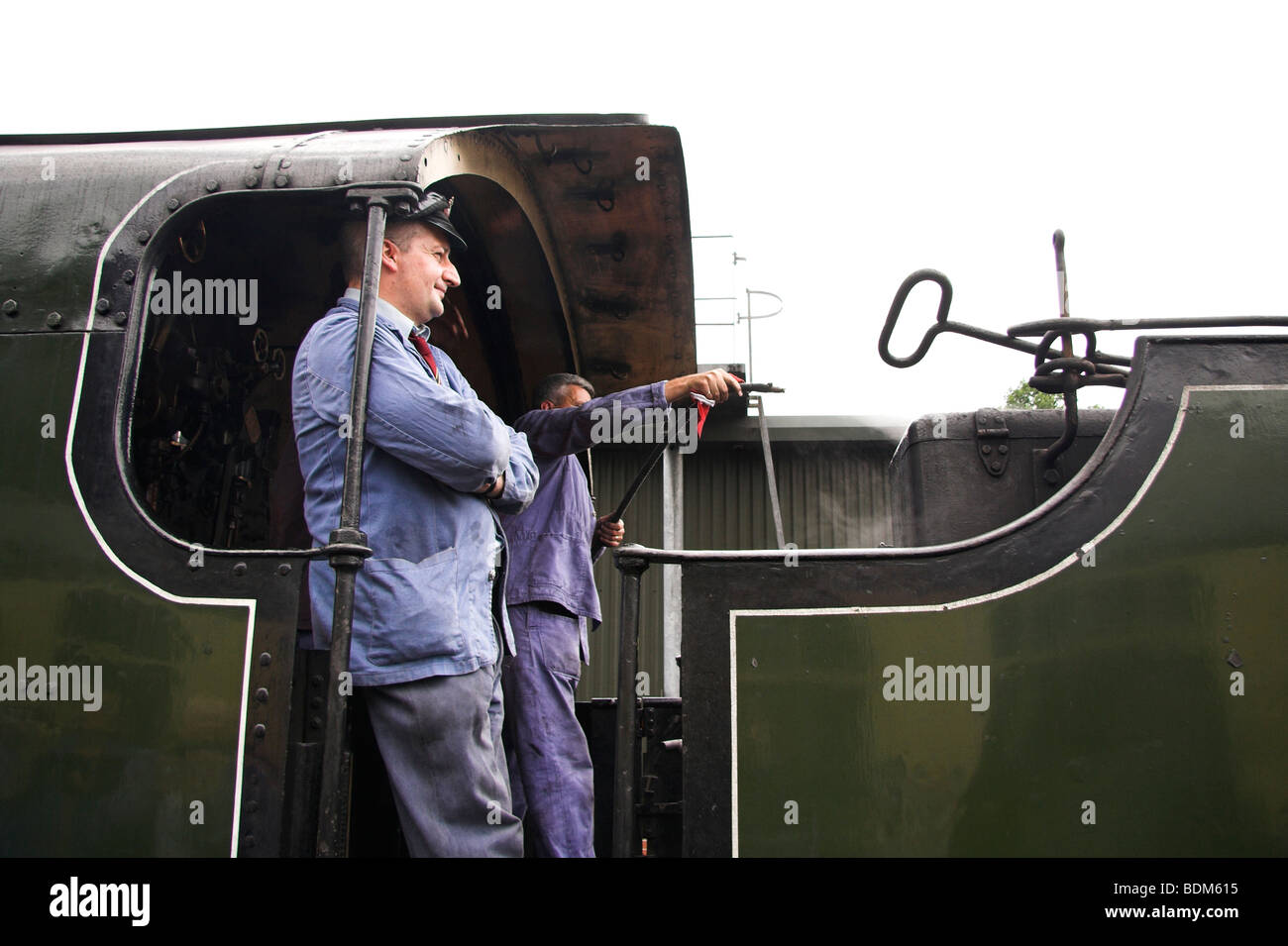 NYMR, Steam train and driver, North York Moors Railway, Pickering