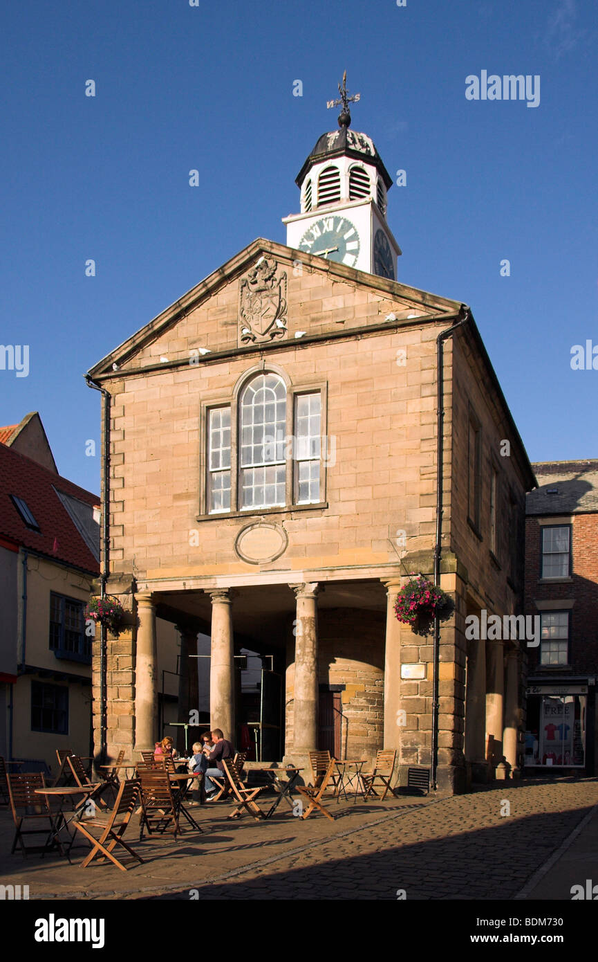 Old Town Hall and square, Whitby, North Yorkshire, England, UK Stock Photo