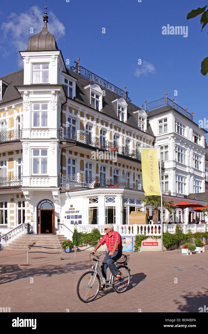 Hotel Ahlbecker Hof, Ahlbeck, Usedom Island, Mecklenburg-Western Pomerania, Northern Germany Stock Photo