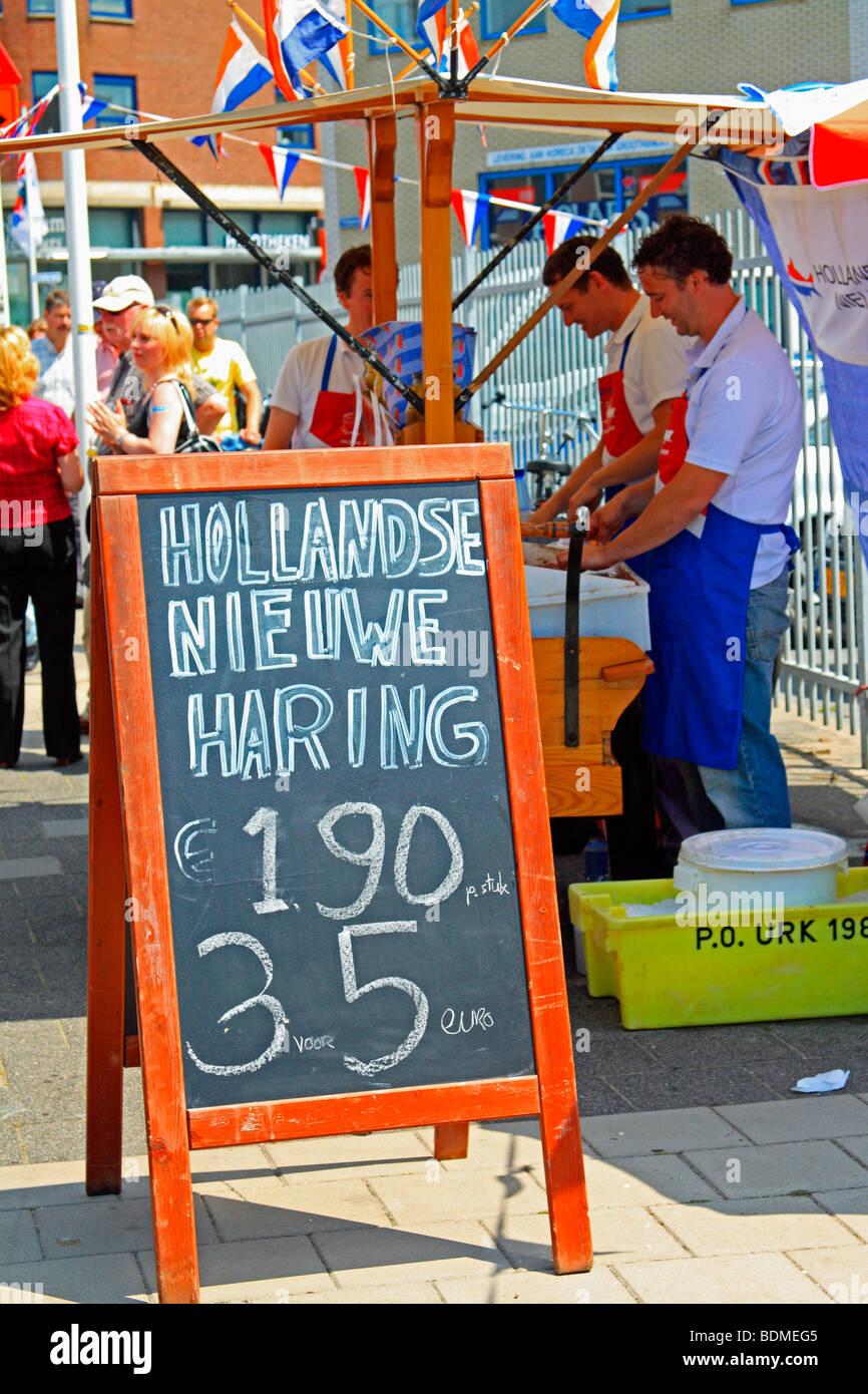 Herring stall. Scheveningen Flag Day (Vlaggetjesdag), 13 June 2009, the