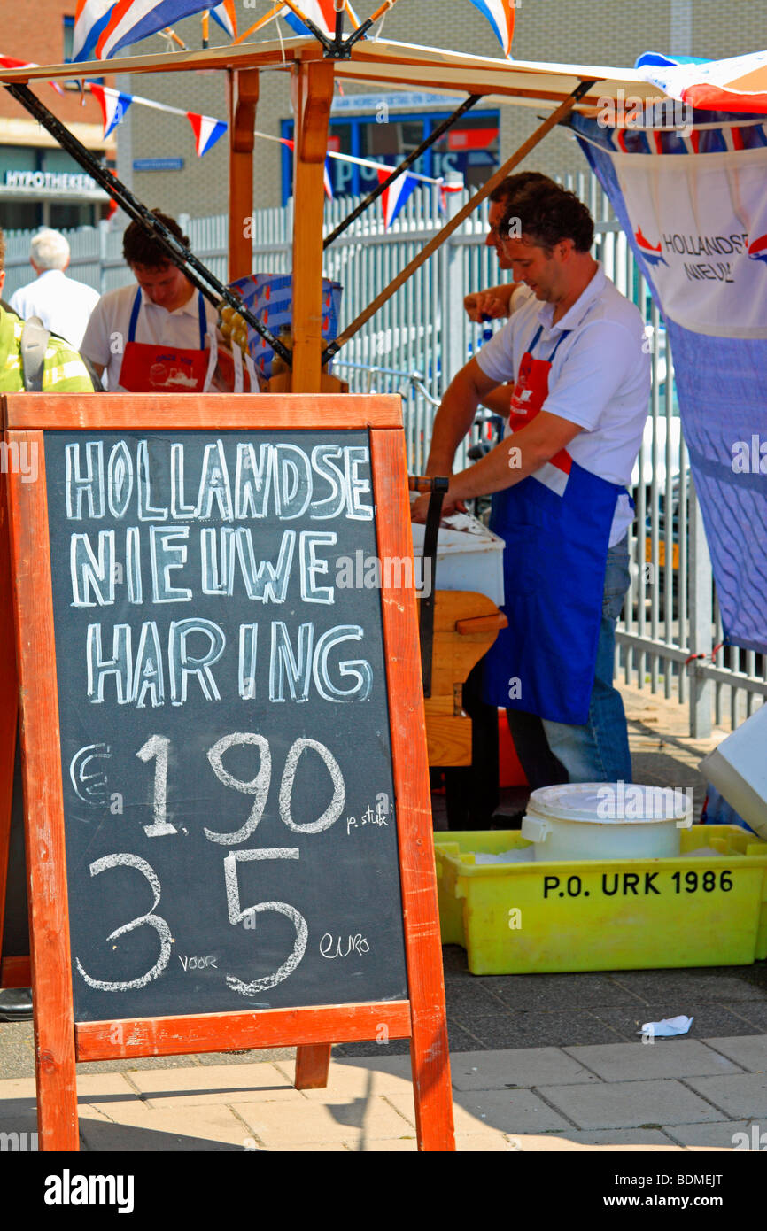 Herring stall. Scheveningen Flag Day (Vlaggetjesdag), 13 June 2009, the