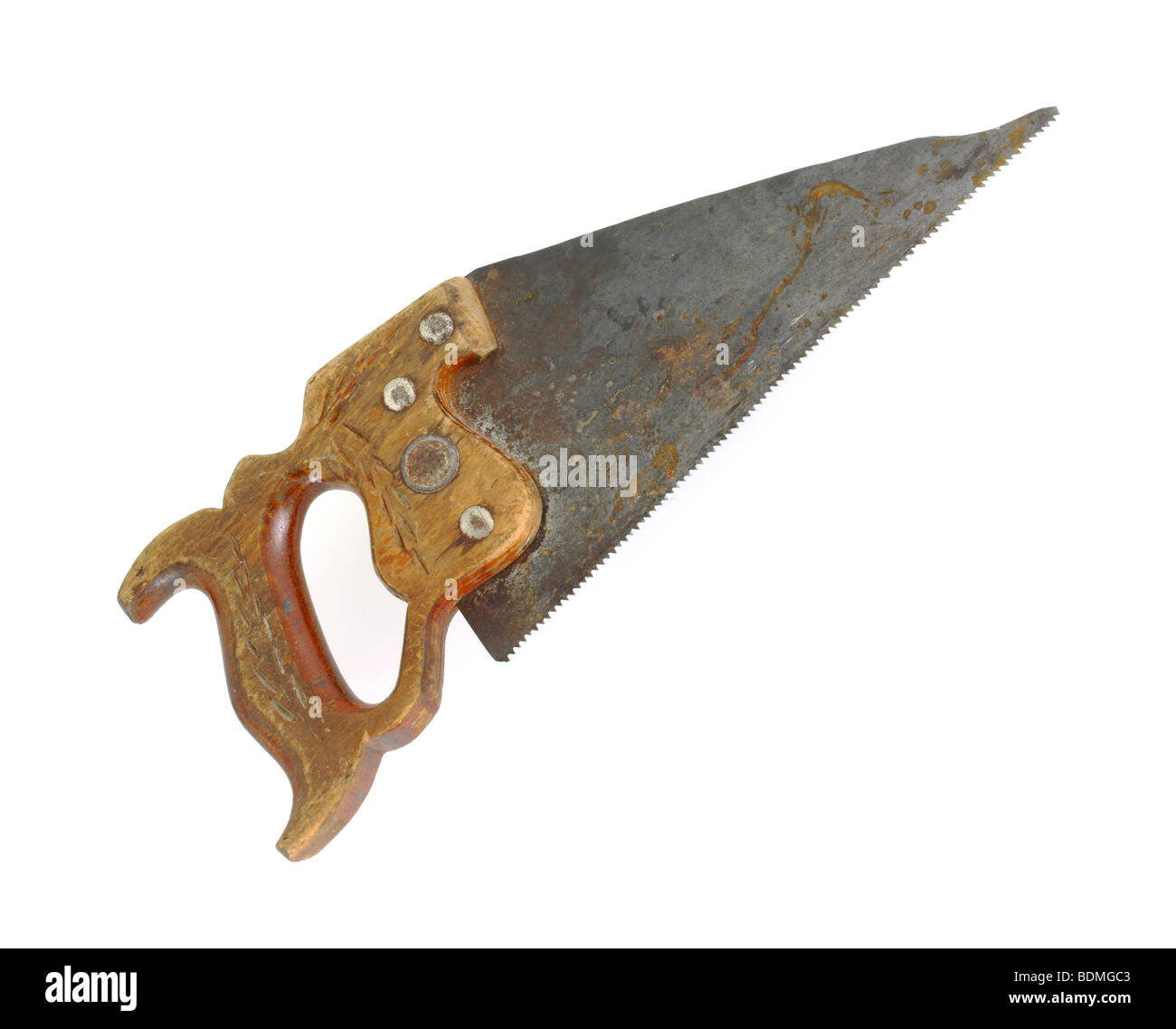 Small antique hand saw Stock Photo