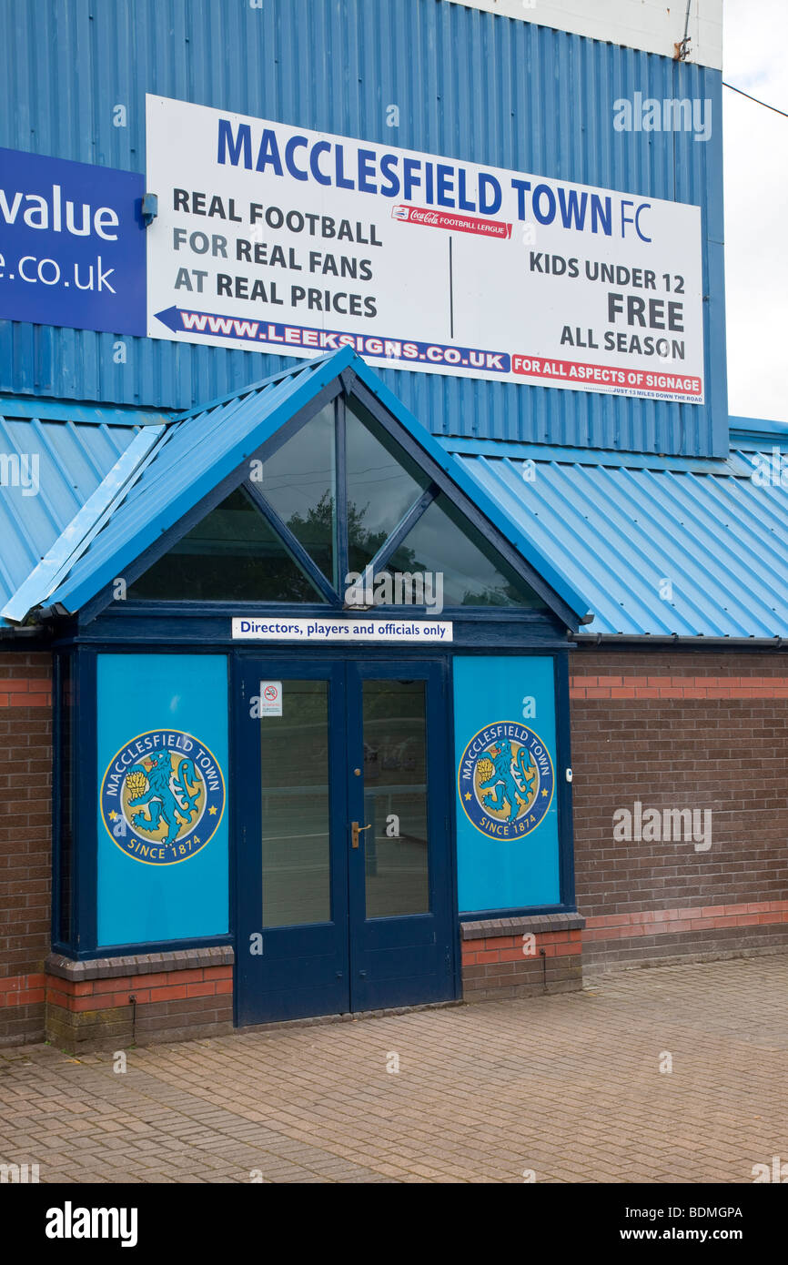 Moss Rose, home ground of Macclesfield Town Football Club, Cheshire Stock Photo