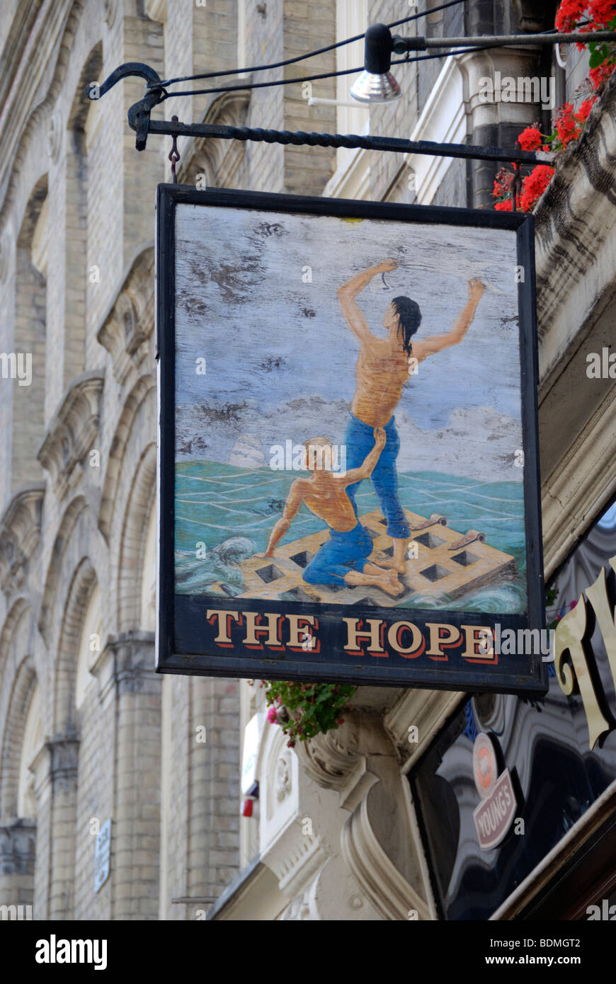 The Hope pub in Cowcross Street, Smithfield, London EC1 Stock Photo