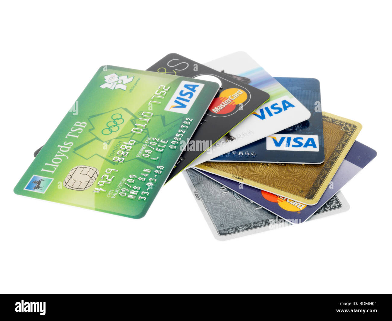 Fan of Credit Cards Stock Photo