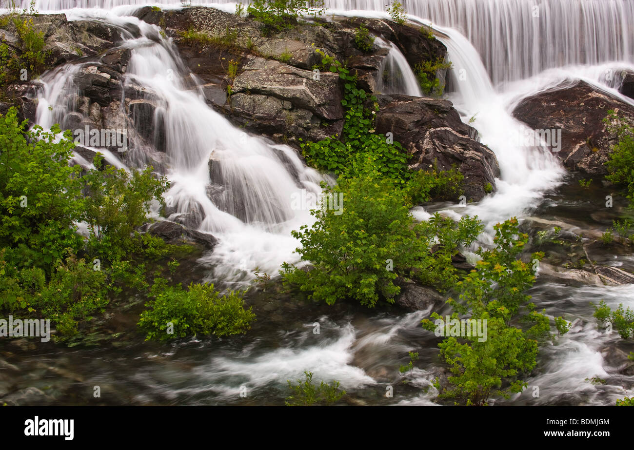 Water fall at the Spillway Quabbin Reservoir Stock Photo Alamy