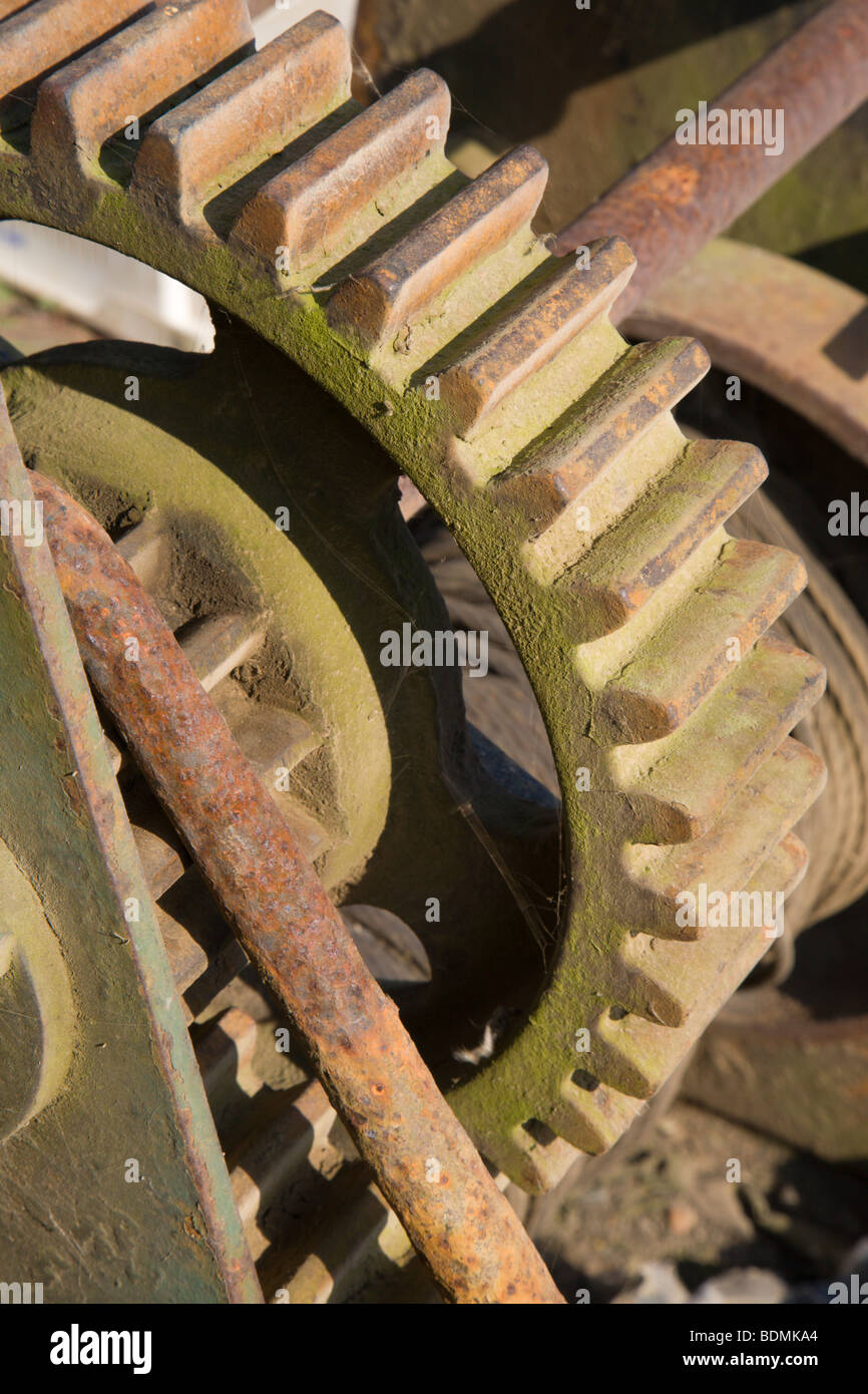 Mechanical winch gear abstract Stock Photo Alamy