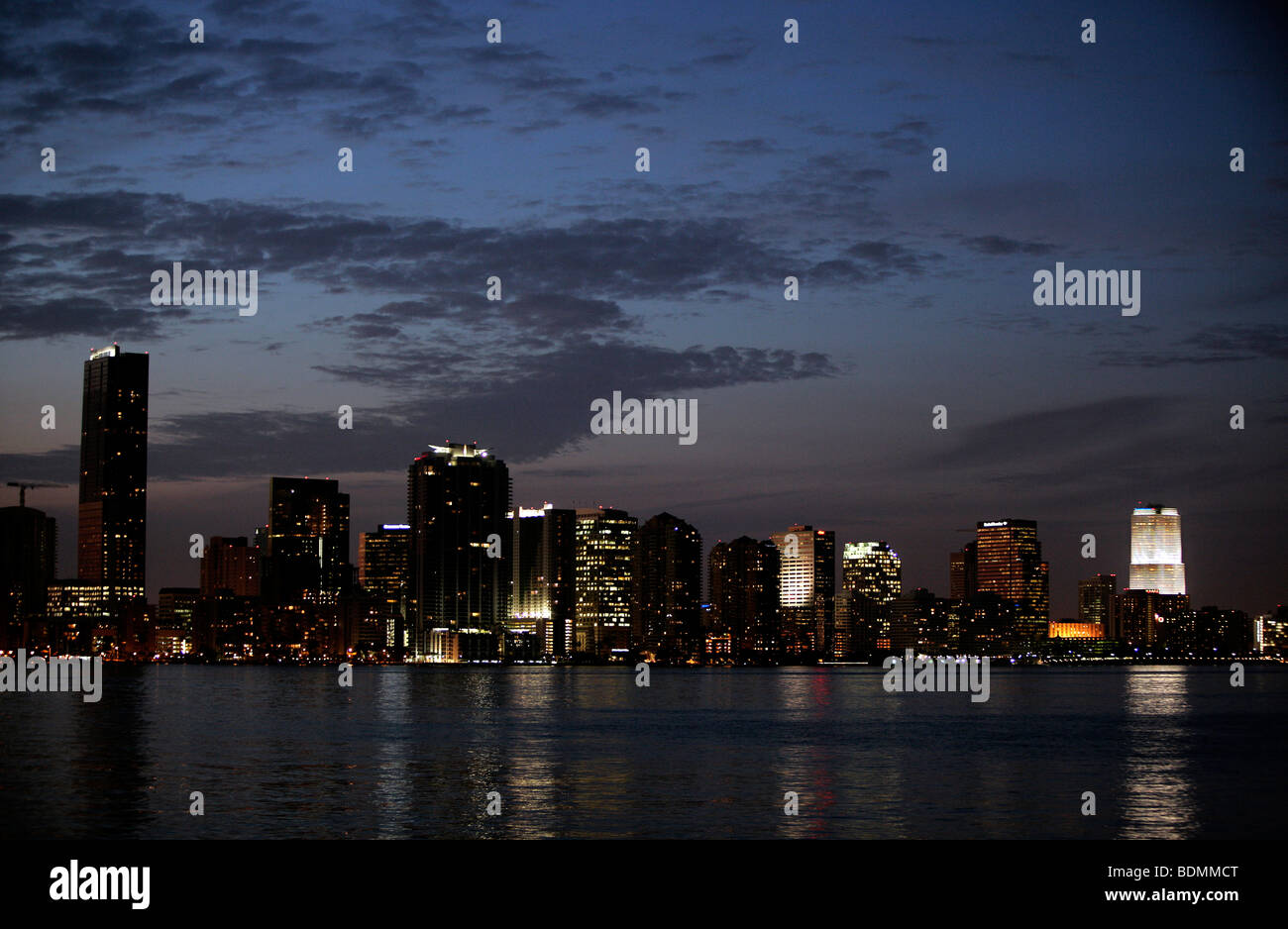 Skyline of Miami, from Cape Florida State Park, Key Biscane, Florida, USA, North America Stock Photo