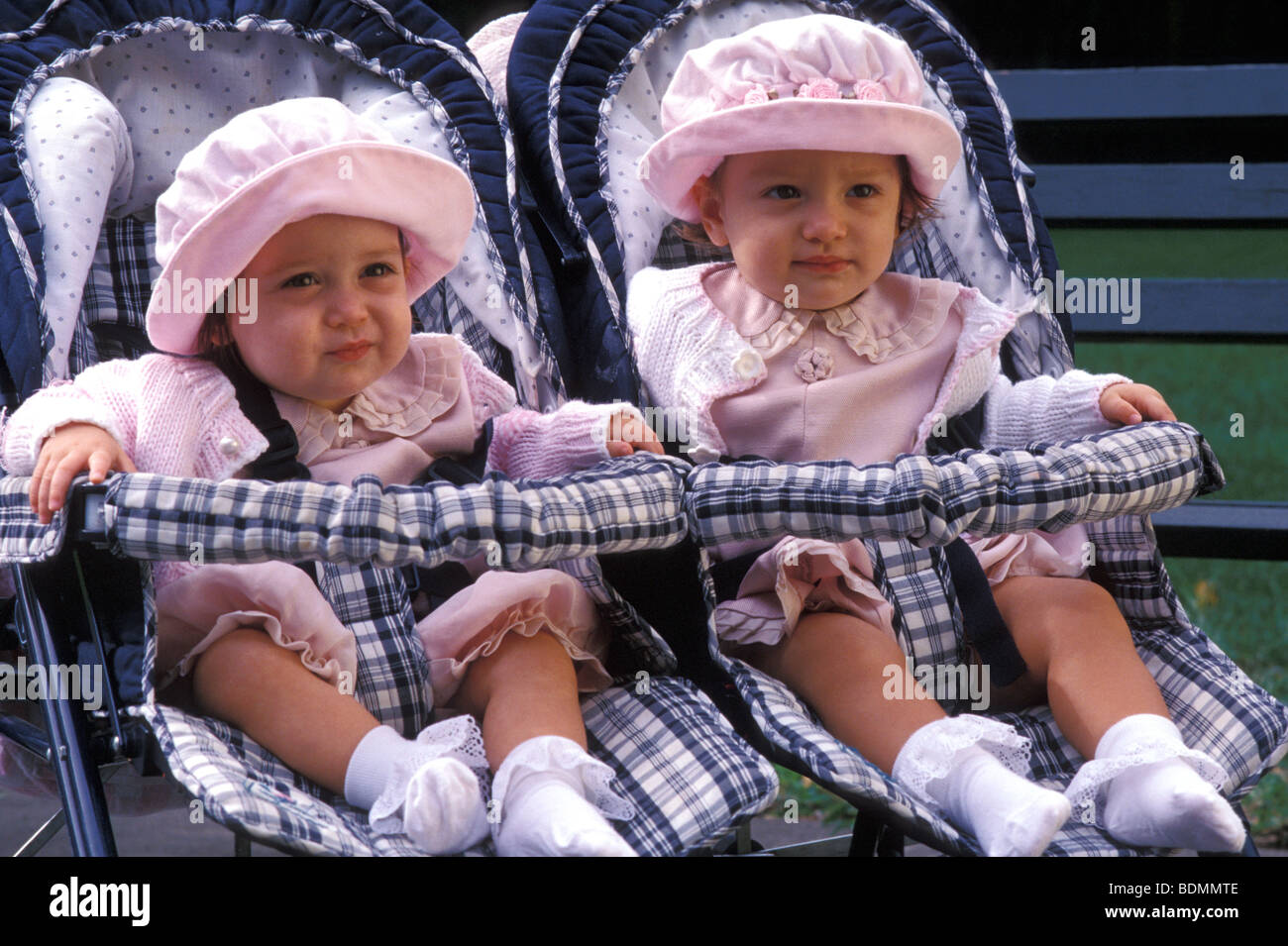 twins in stroller