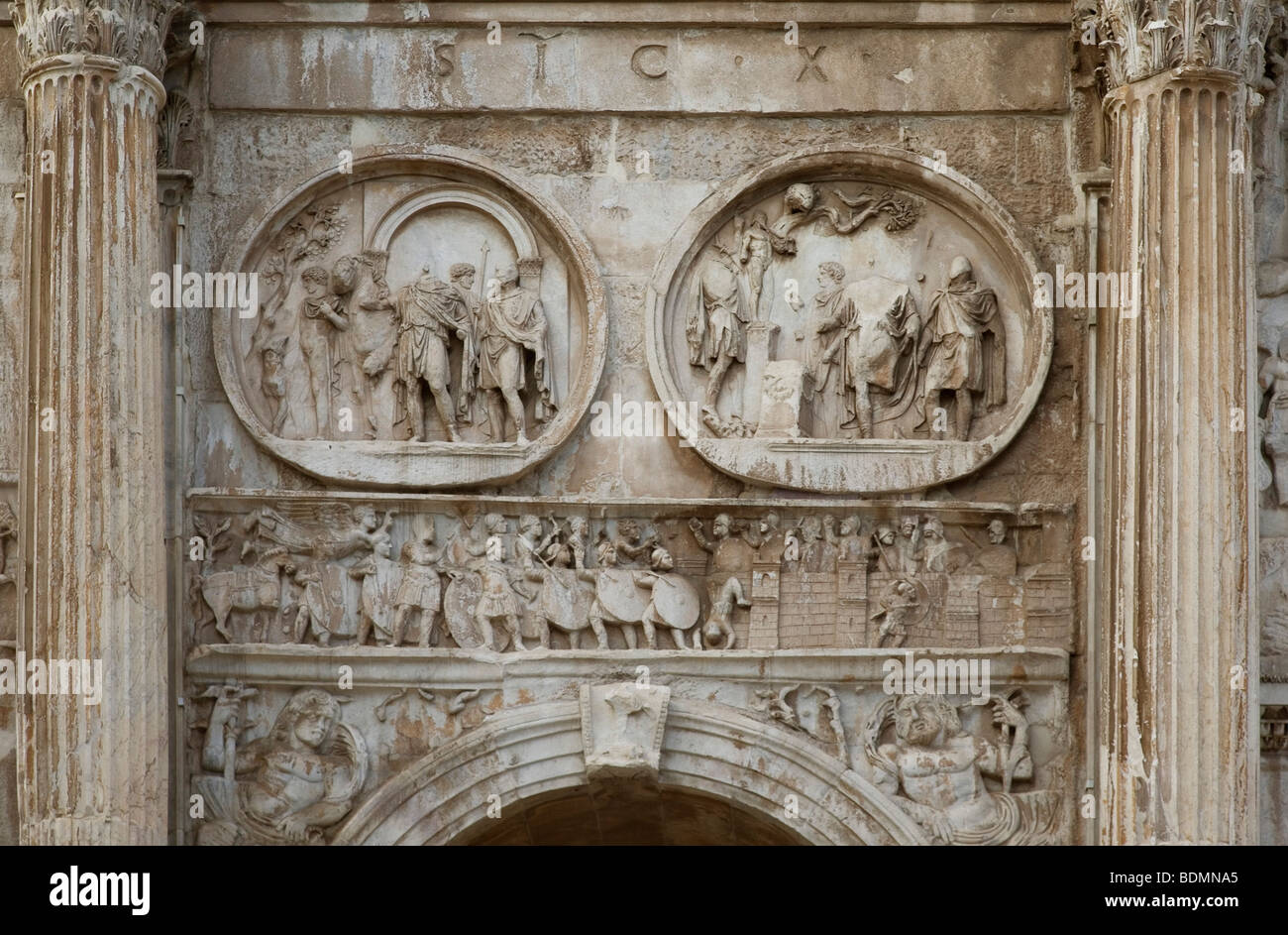 Rom, konstantinbogen Stock Photo