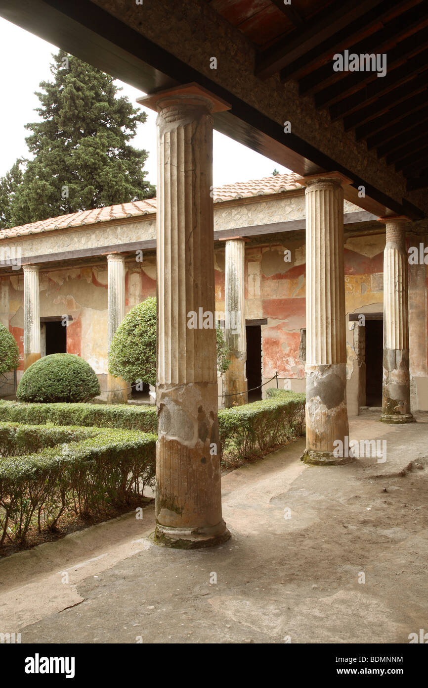 Pompeji, Ausgrabungen der antiken Stadt, Innenhof Stock Photo