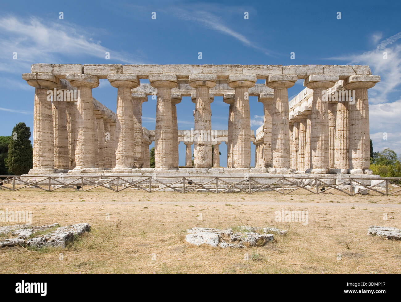 Paestum, Hera-Tempel, archaische Basilika (um 540 v. Chr.), Stock Photo