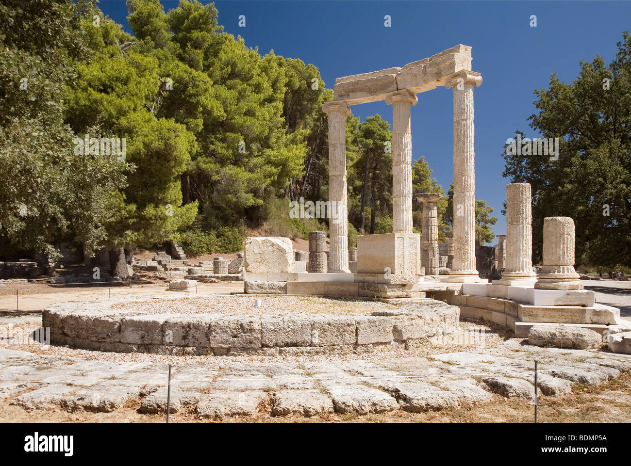 Olympia Philippeion Rundbau Ende 4 Jhd V Chr Stock Photo