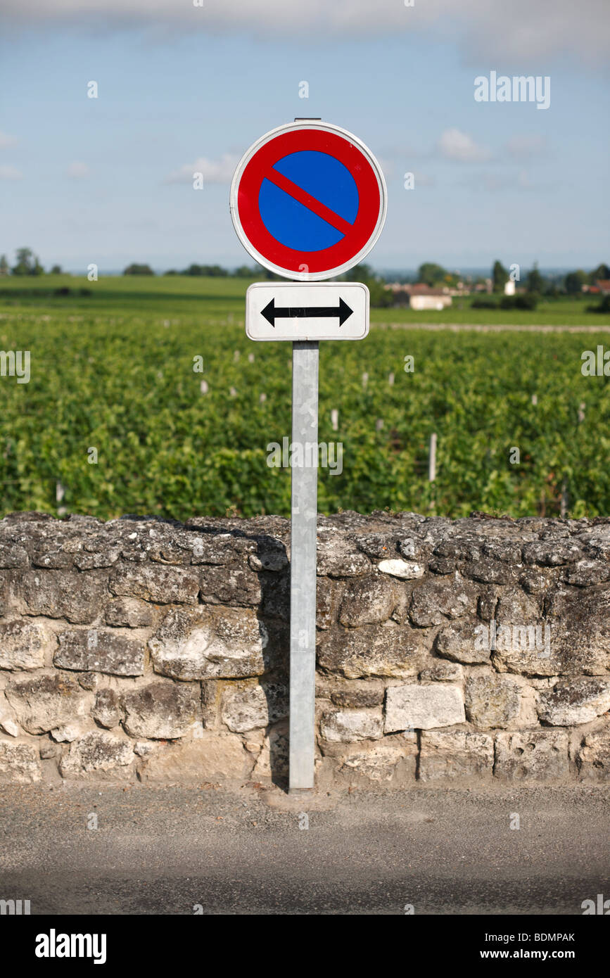 No parking sign in France Stock Photo Alamy