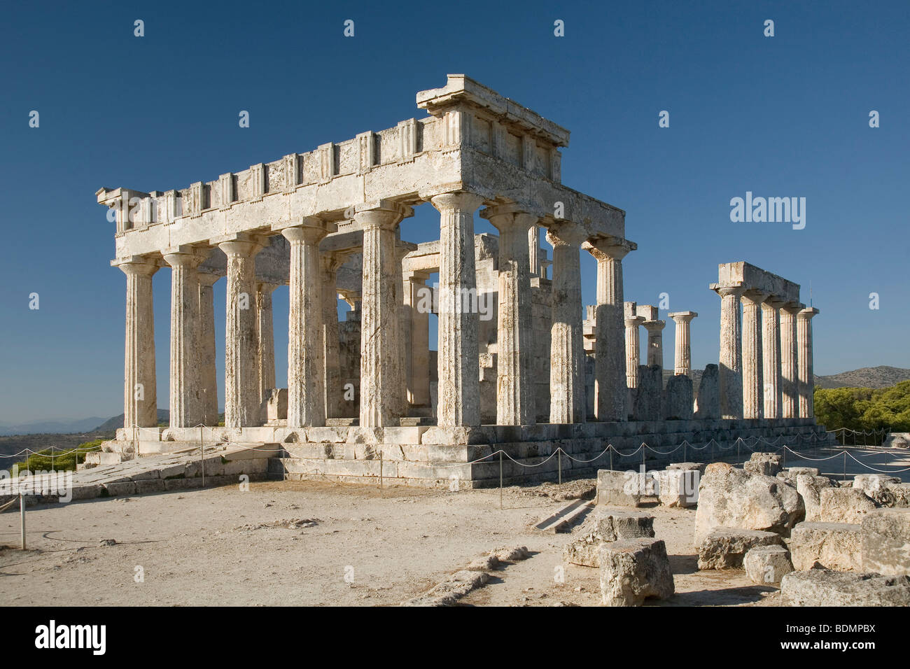 Ägina, Aphaiatempel, Heiligtum der Aphaia, Tempel Stock Photo