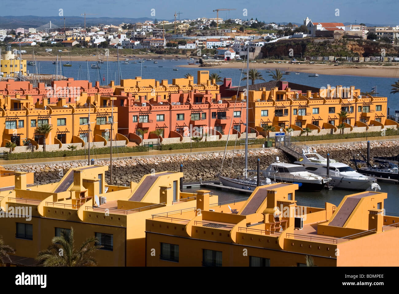 Algarve, Hotels, Praia da Rocha, Strand zwischen Portimao und Alvor, Region Algarve, Faro, Fassade, Hotel,  Ferienhaus Stock Photo