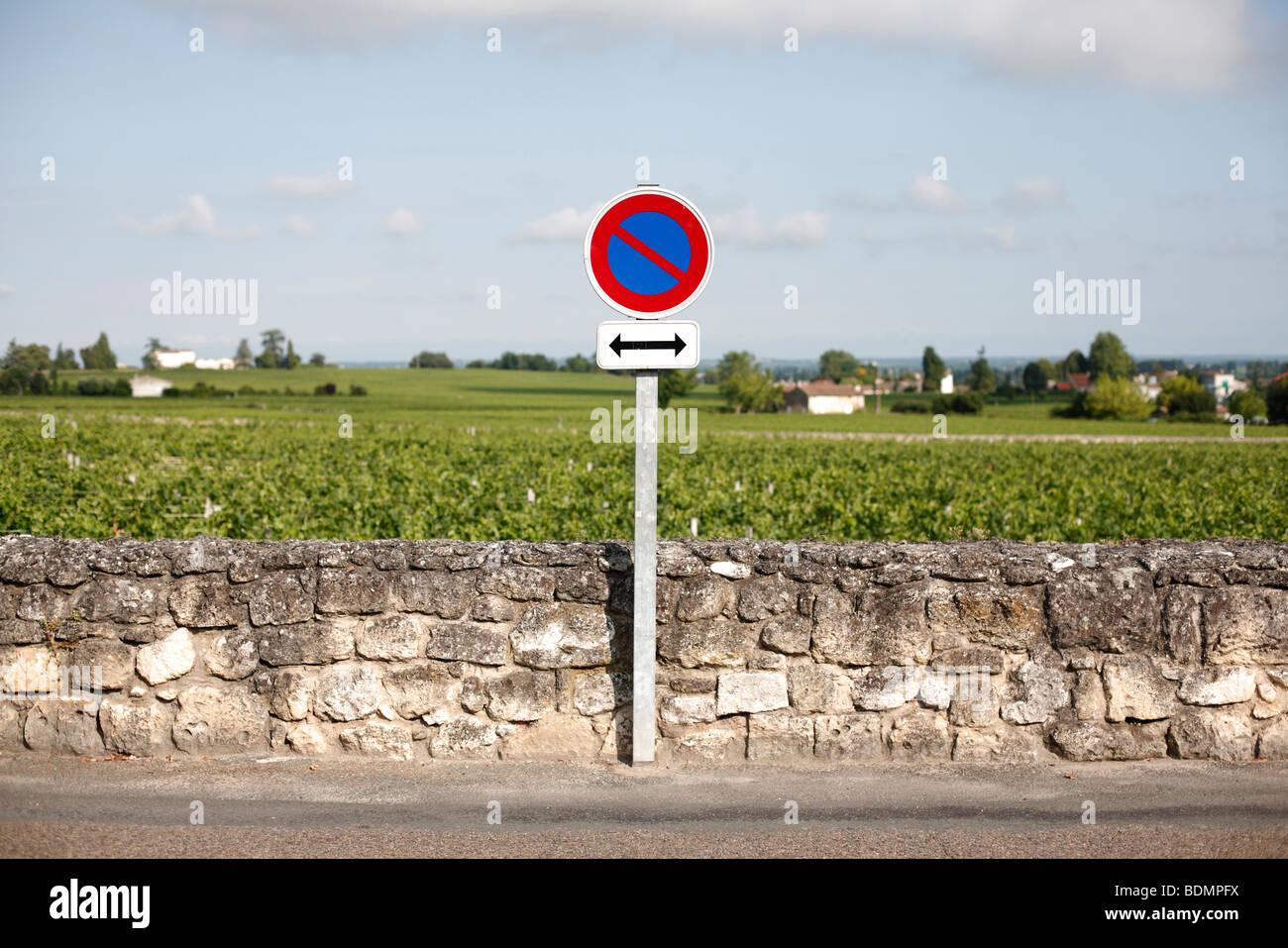 No parking sign in France Stock Photo Alamy