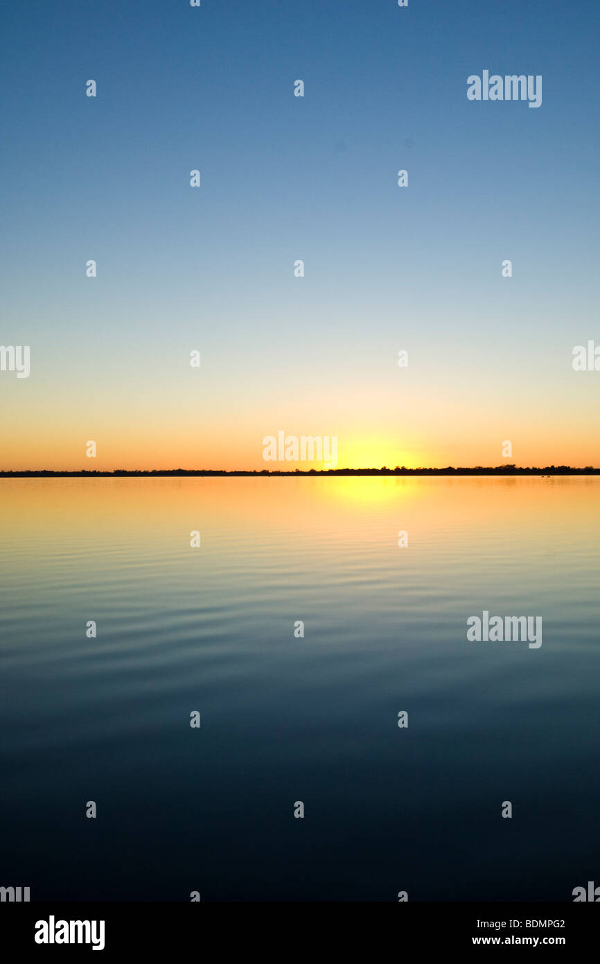 Lake Cargellico at sunrise, New South Wales, Australia Stock Photo