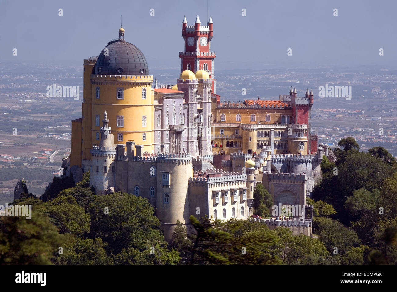 Sintra, Schloss Palacio da Pena, Sintra, Palacio da Pena von 1840, UNESCO Weltkulturerbe seit 1995 Stock Photo