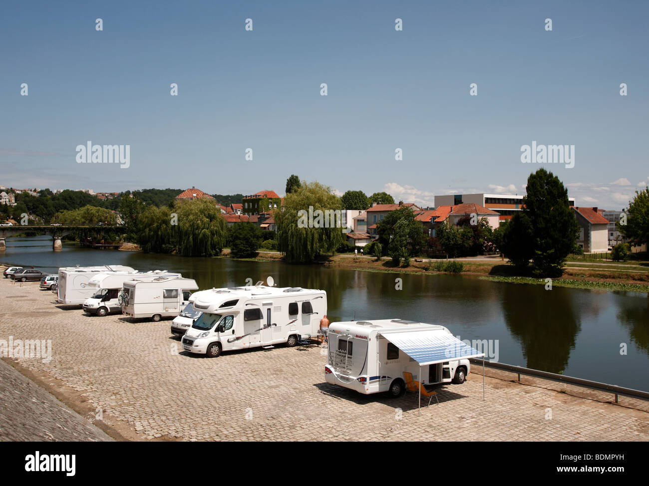 French Aire Overnight Parking Area For Motorhomes In France Stock Photo Alamy