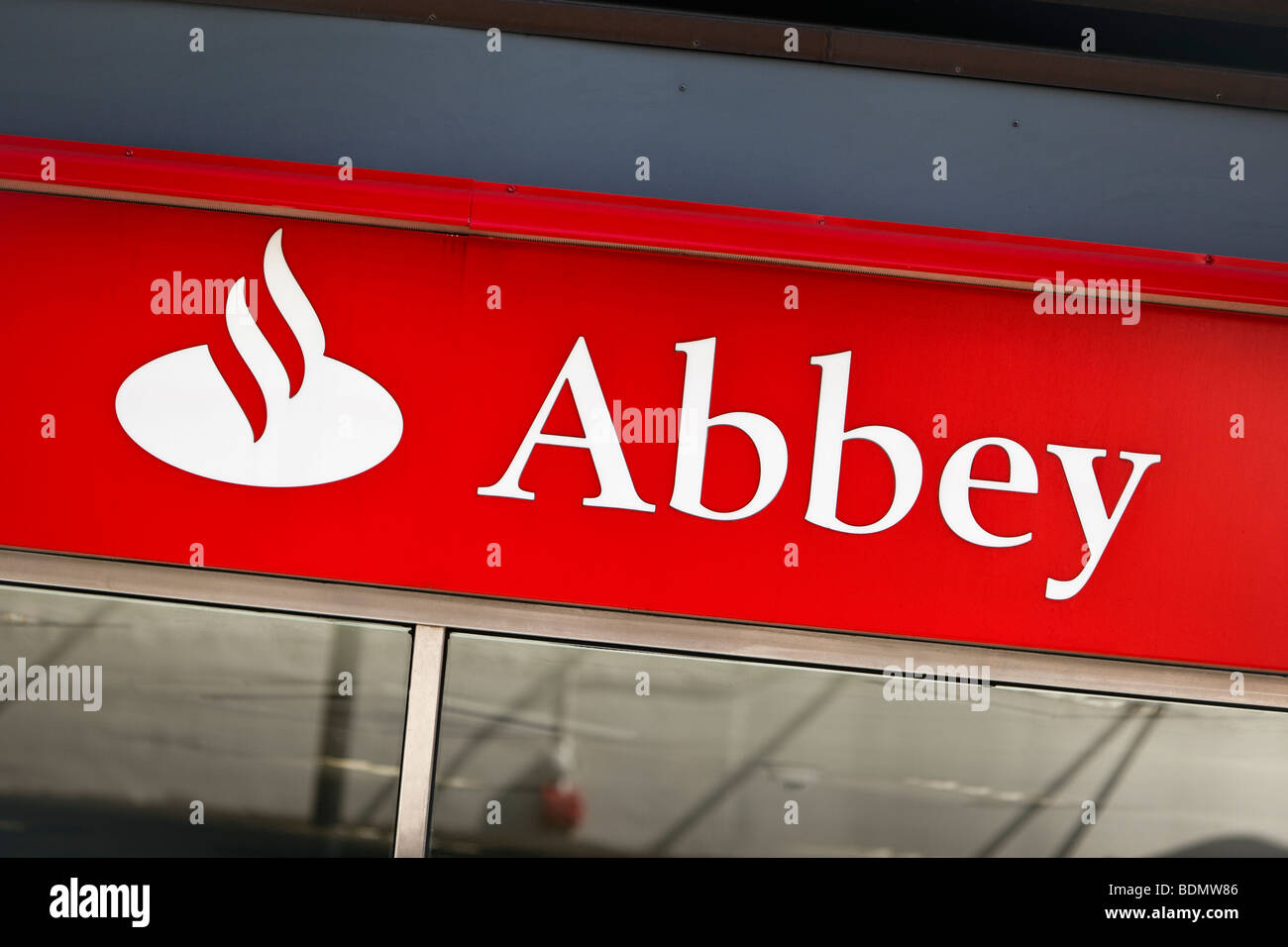 Abbey bank sign Stock Photo