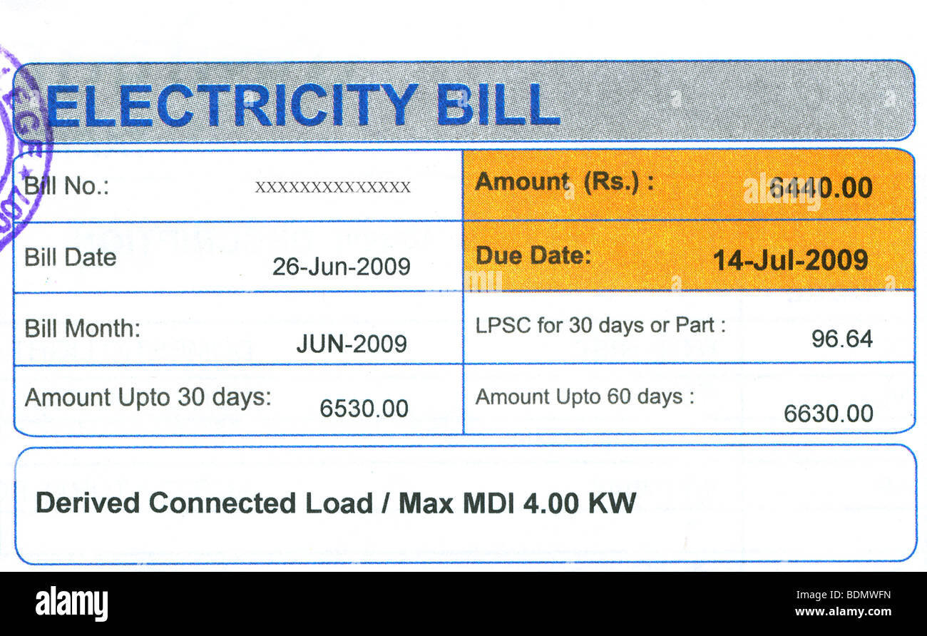 Electricity bill hi-res stock photography and images - Alamy