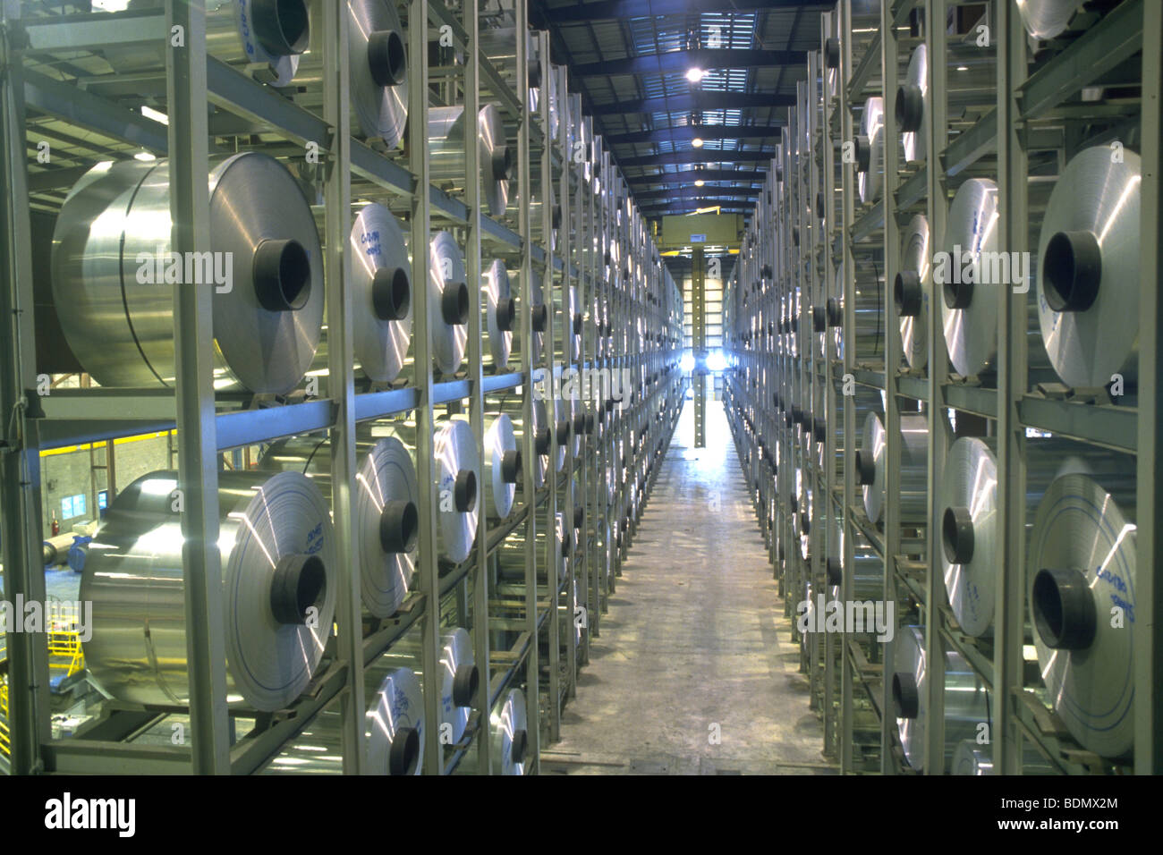 Aluminum can manufacturing facility Stock Photo Alamy