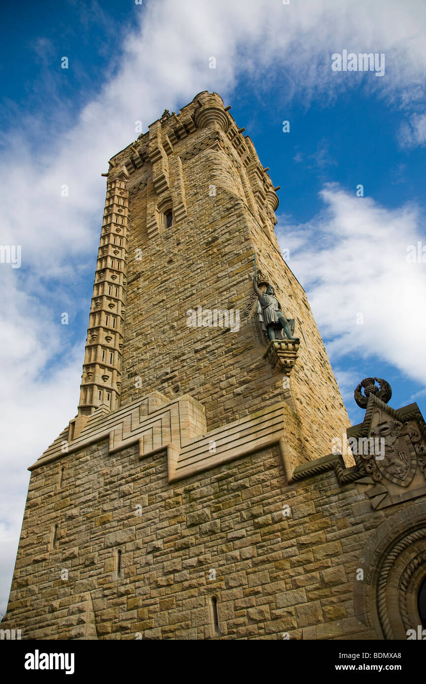 The Wallace Monument overlooking Stirling Stock Photo