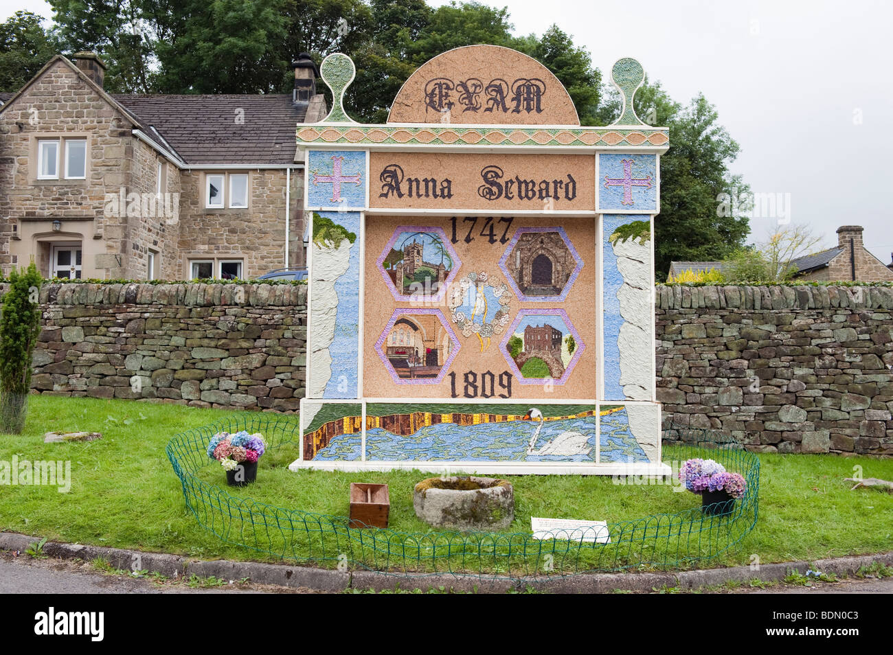 2009 'Well Dressing' in Eyam, 'Peak District' ,Derbyshire,England Stock Photo