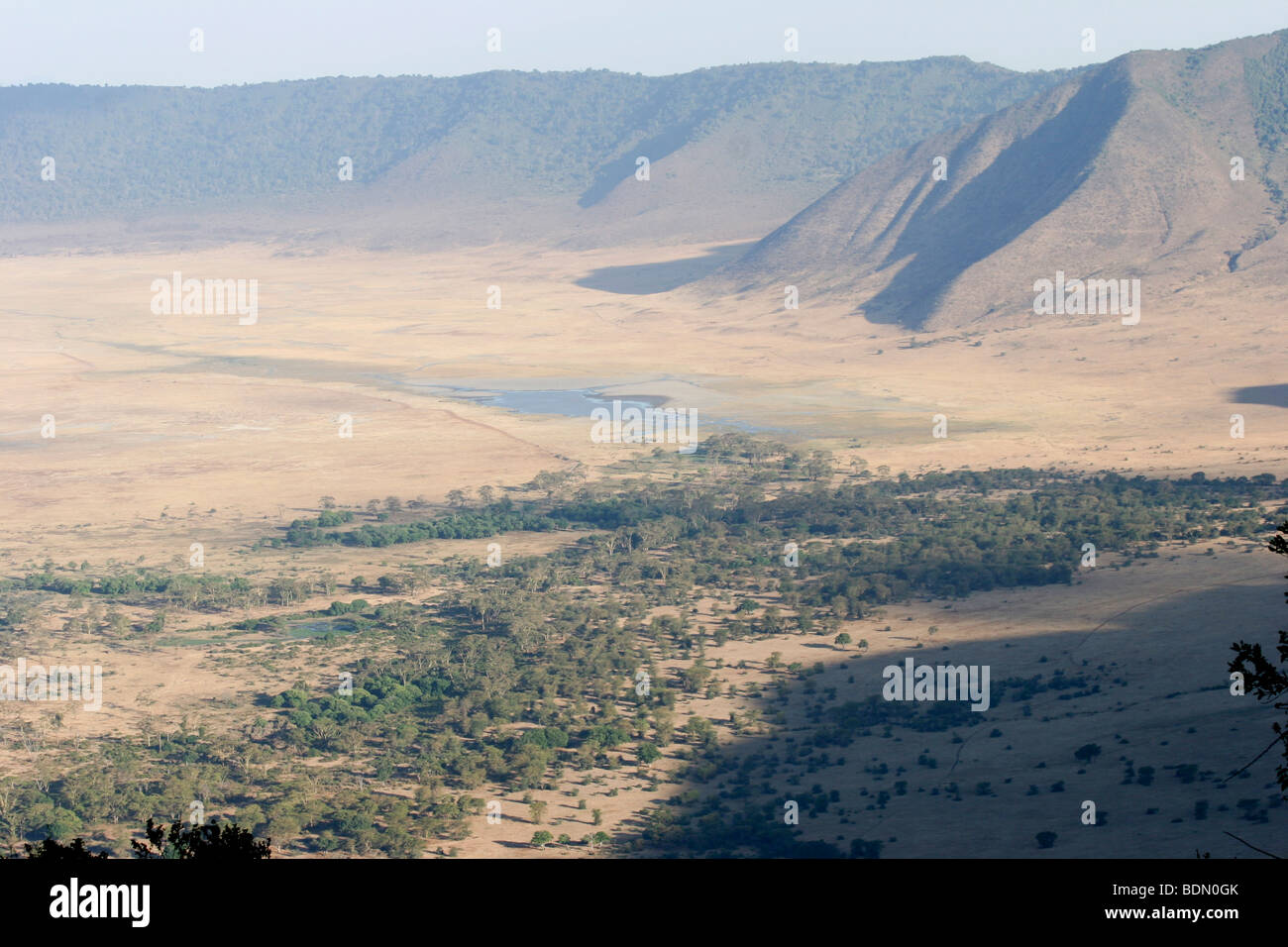 Africa, tanzania, ngorongoro crater a view of the geological formation Stock Photo
