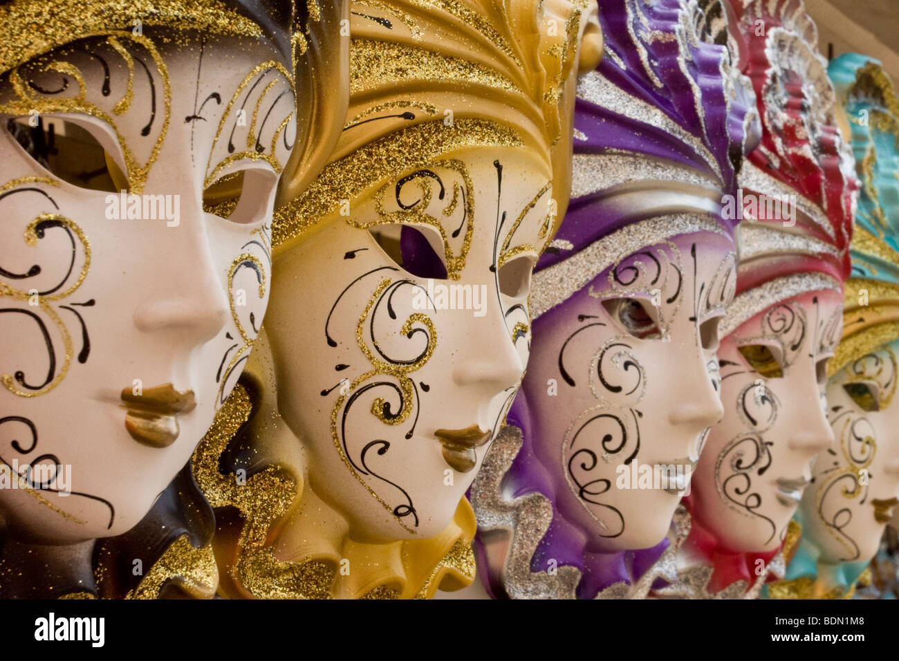 Colourful Masks in Venice, Italy Stock Photo
