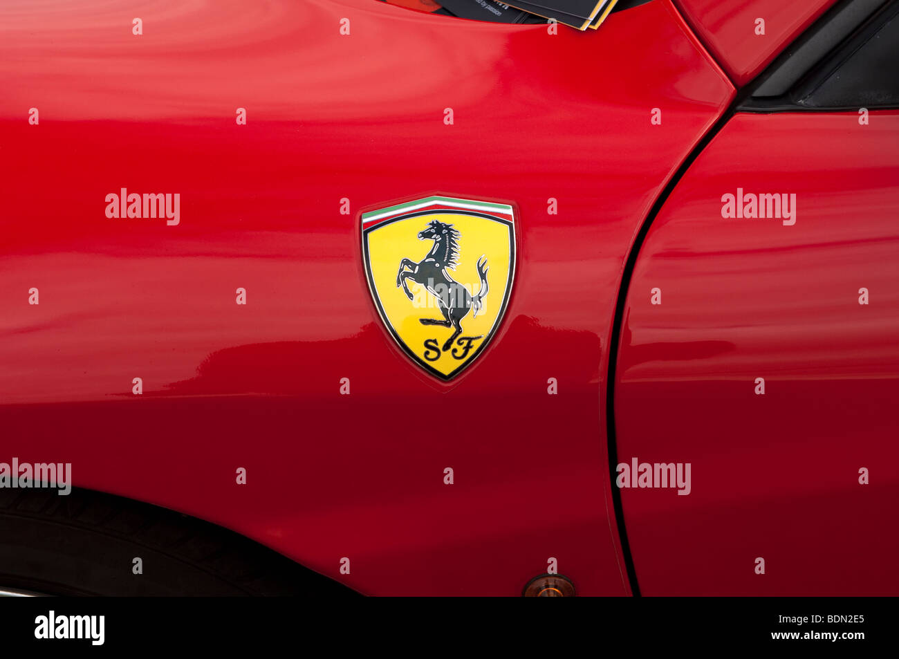 Ferrari badge, Scuderia Ferrari, Prancing horse Stock Photo