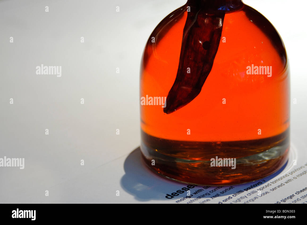 Chilli oil container Stock Photo Alamy
