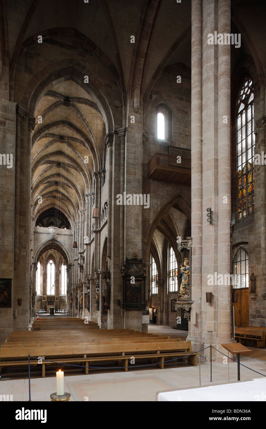 Nürnberg, Sebalduskirche, St. Sebaldus, Chor, Blick nach Westen Stock Photo